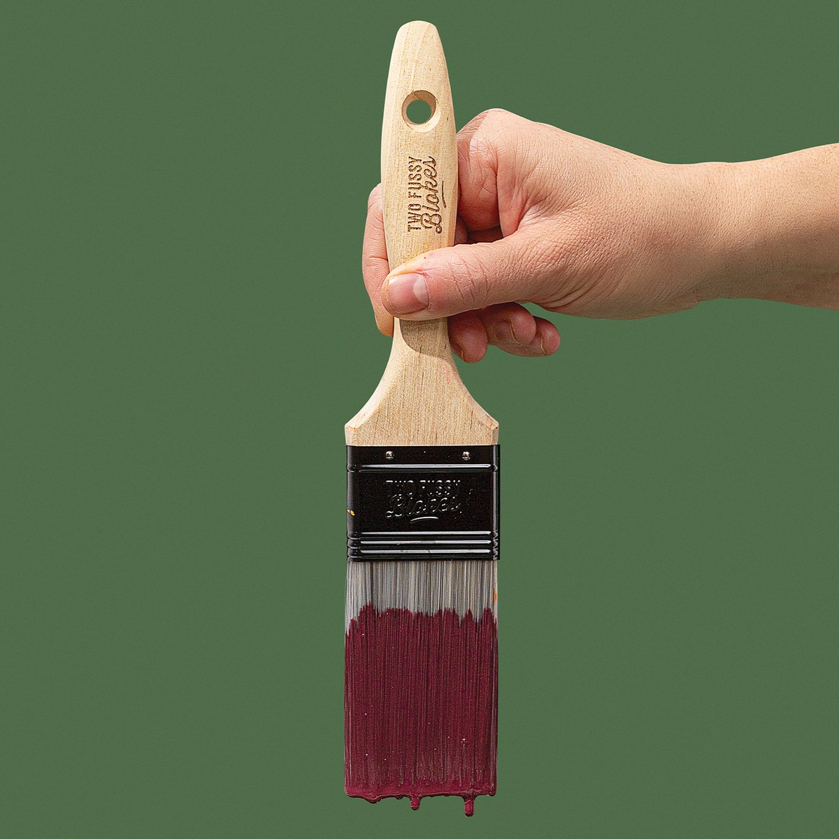 The timber handle and black ferrule
